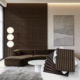 WADILE Selbstklebende Holz-Lamellen Wandpaneele 30×40 cm, PVC Akustikpaneele Schallabsorbierend für Wohnzimmer & Schlafzimmer Akzentwand, 16er Pack