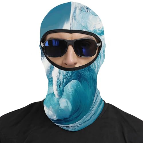 Pasamontañas para Hombre y Mujer con Estampado de Ola Oceánica, Mascarilla Térmica para Clima Frío, Equipo para Motociclismo y Esquí miniatura 3