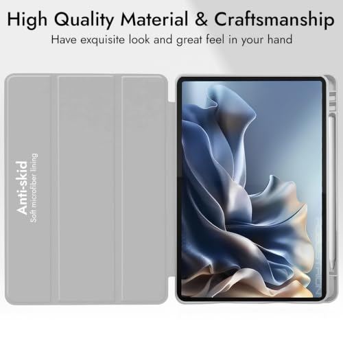 Image of Robustrion Case for Moto Pad 70 Pro 13 inch Cover Case with [Pencil Holder] [Soft Flexible Case] for Motorola Pad 70 Pro 13 inch Cover Case [Auto Sleep Wake Support] - Grey