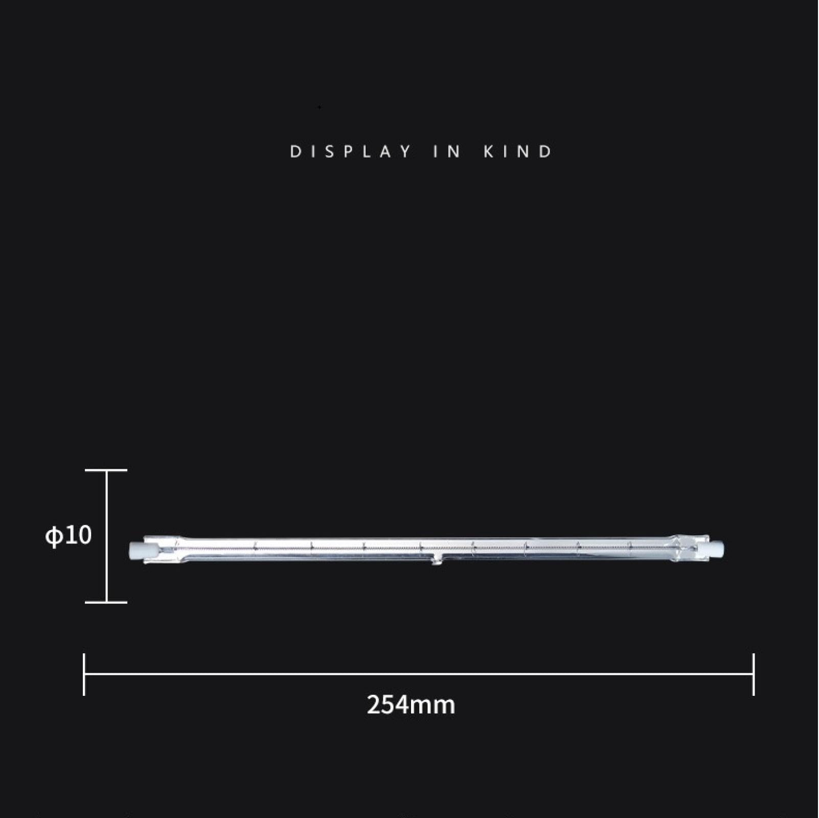 R7s Halogenlampe J254MM1000W 1500W 220-240V Warmweiße 2800K Verstellbare lineare Halogenlampe Geeignet für Wohneinrichtung 20PCS 254MM-1000W