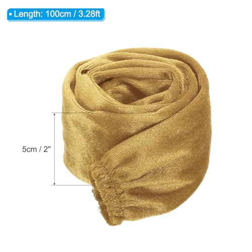 Image of PATIKIL 3.28ft Lamp Chain Cover, Chain Protective Sleeve Washable with Zipper for Chandelier Lighting Wires Swing Light Fixture, Gold Tone