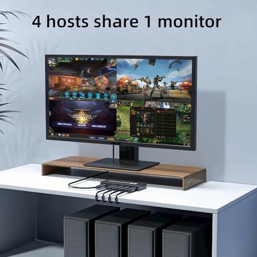 Boîtier de commutation HDTV 4 ports répartiteur switch 4K UHD avec télécommande