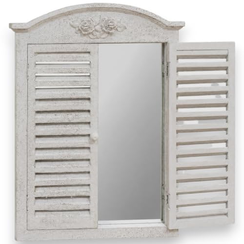KORAT - Specchio da Parete Shabby Chic con Ante Veneziane in...