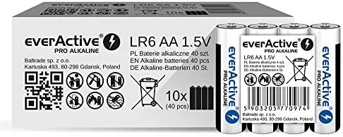 Everactive Aa LR06 Bateria, Srebrny, 40 Sztuk