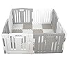 Babymerk XL 8 stuks Star Ibaby Play Twin/incl. tapijt puzzel 16 stuks/meerdere montagevormen kleur wit & grijs