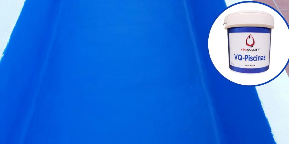 Pintura Piscina Al Agua 4 Litros RESISTENTE a Productos Químicos y Rayos UV (Azul Intenso)