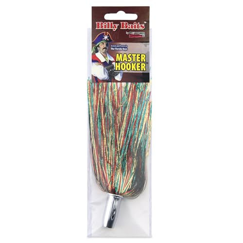 Billy Baits Master Hooker Lure, Green/Gold/Red/Red, Concave Head, 5.5 inch