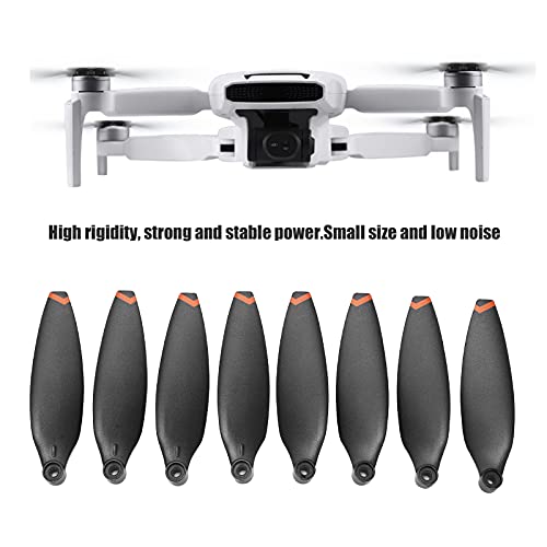 Image of Dilwe Mini Drone Propeller Set, 8 PCS /Set Low Noise Drone Propellers, Dynamic Balance Test, Propeller Blades Replacement Accessories for X8 Mini RC Drone Spare Parts(Orange)