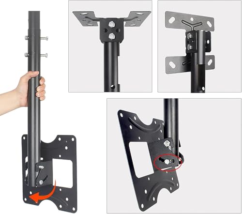 Support réglable pour téléviseur au plafond pour éviter les reflets