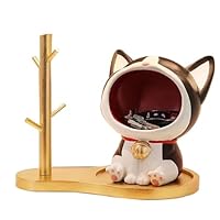 Amazon.co.jp: Vukayo 皿を捧げるネコ ねこ 猫ちゃん キー収納