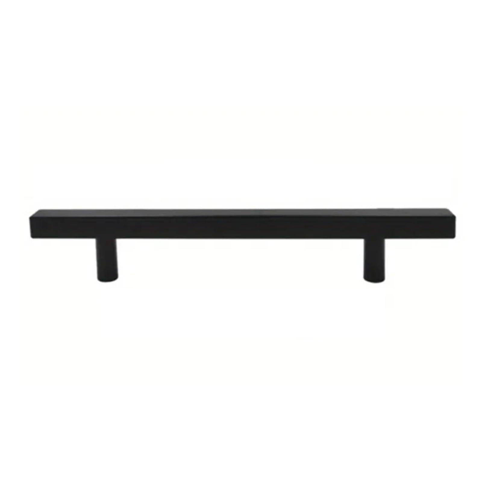 Gyttderfl Black-192Mm Kitchen Handles Gold/Silver/Black Cabinet Handle Square Furniture Hardware Stainless Steel Kitchen Door Knobs Cupboard Wardrobe Drawer Pulls(Black-192Mm)