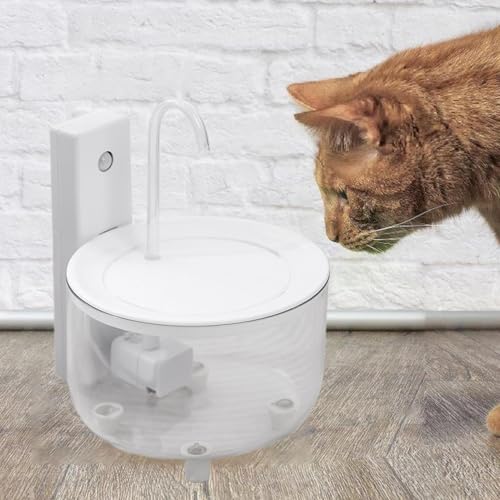 Bebedero silencioso para gatos que evita derrames con base antideslizante 4