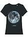 Produktbild clothinx Sternzeichen Mond Waage | Geburtstag und Geburt September - Oktober | Liebevoll gestaltetes Tierkreiszeichen Motiv Damen T-Shirt Fit Bio und Fair Schwarz Gr. L