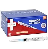 Brandzig 3ml Syringe with Needle  - 23G, 1' Needle (100-Pack)