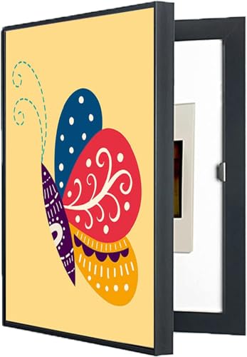 Boîte électrique cachée par une peinture moderne pour entrée chic