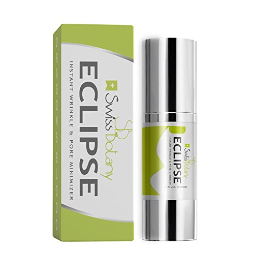 Swiss Botany Instant Eclipse Wrinkle & Pore Minimizer - Tightens and Clarifies Skin for Youthful Complexion - Minimizes Pores Acne Scars Wrinkles & Fine Lines - 1 oz / 30 mL