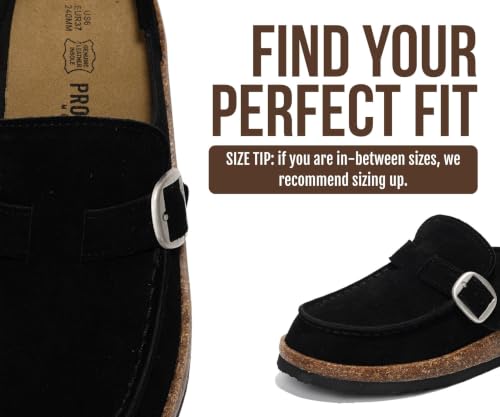 Image of Project Cloud 100% Genuine Leather Moccasin Style Clogs for Women - Memory Foam and Water Resistant Mules Slip On Non-Slip and Durable Clogs Casual Shoes for Women Footwear (Carline)