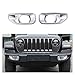 Grille Avant De Voiture Autocollant De Décoration De Lampe Antibrouillard Avant pour Jeep pour Wrangler JL pour Sahara 2018-2022 Calandre de Rein (Color : Argent)