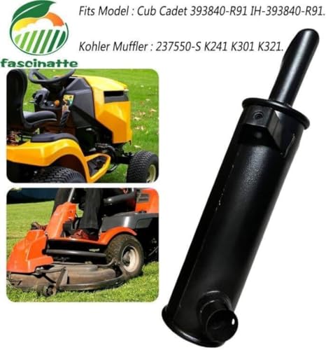 237550 237550S Engine Muffler Exhaust 105-296 For Cub Cadet Garden Tractors, Kohler K241, K301 and K321 393840-R91, IH-393840-R91(Inlet ID 1-3/8″ Outlet ID 1-3/8″) - Thumbnail 7