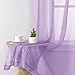 Aiyufeng Light Purple Sheer Curtain Panels Pair Sold 84 Inch Length, Light Filtering Window Curtain Drapes Treatment for Kitchen, Bedroom/Children Room, Voile Top Dual Rod Pocket, 40x84