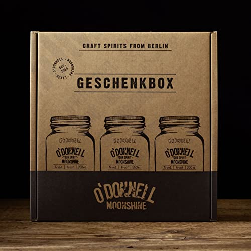 O'Donnell Moonshine Geschenkbox | Geschenkidee | 3 x 350ml | 2 x Shotgläser + Ausgießer | Premium Schnaps | Likör… - Image 7