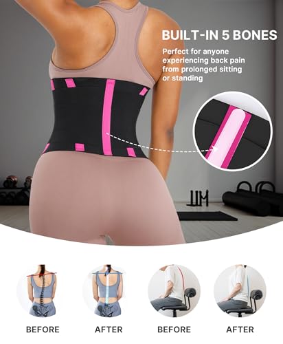 Image of SHAPELLX Waist Trainer for Women Waist Cincher Corset Shapewear Body Shaper Tummy Control Stomach Belt Postpartum Band