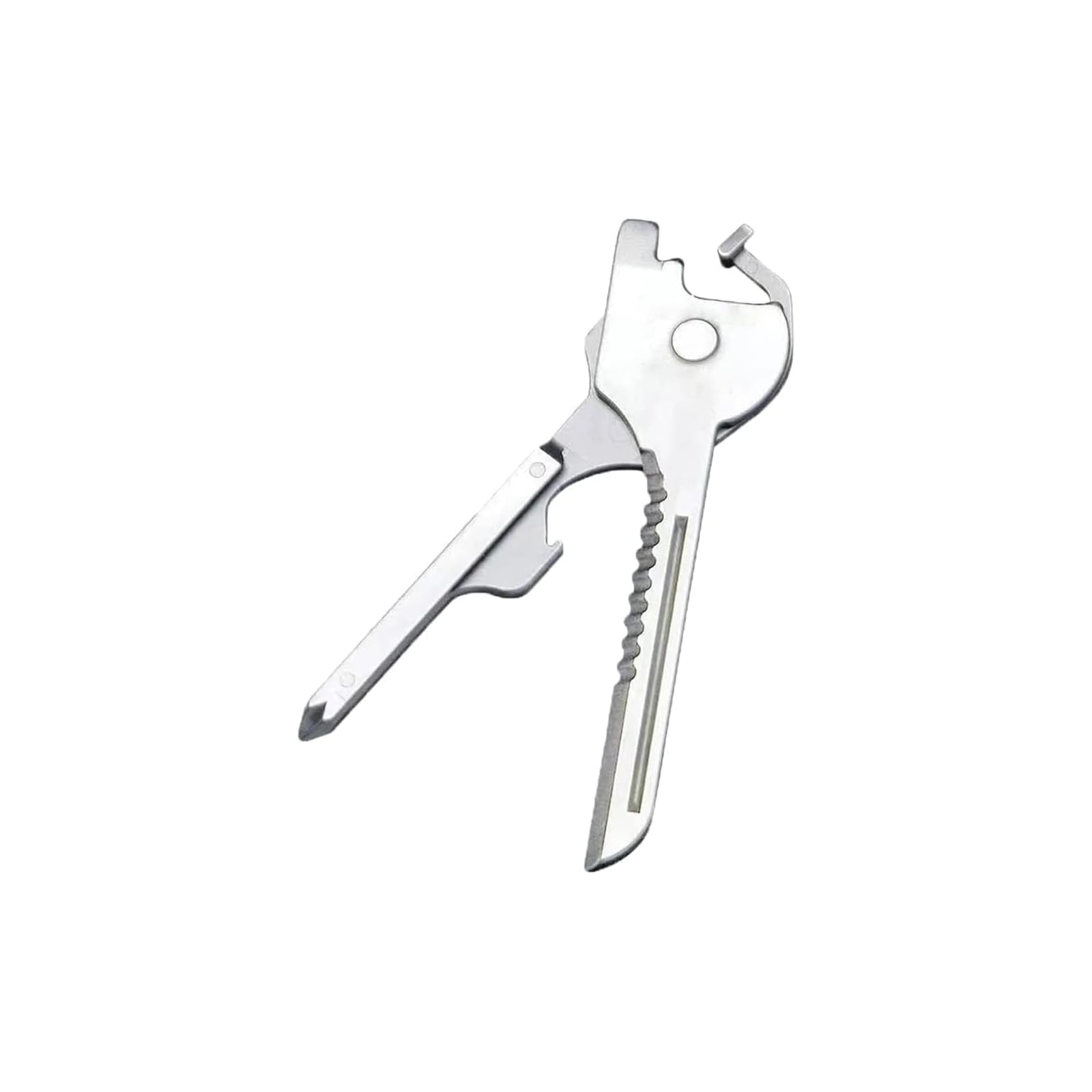 Do-Hicky Multi-Tool Keychain (6 Types of High-Performance Tools Condensed to Key Size), Portable with Keys, Stainless Steel, Multifunctional, Key Type, Mini, Multi-Tool, Portability, Keychain