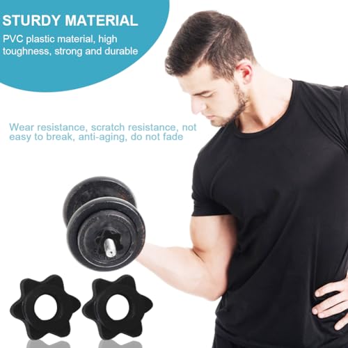 SculptZen Barbell Clip,4 Pcs Anti Slip Dumbbell Spin-Lock Collars Bar Weights Spinlock Collars,Hex Dumbbell Screw Ends,Nut Spin-Lock Clamps for Dumbbell Weight Lifting Fitness Training - Image 3