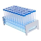 ROMISBABA 81Stücke Teiliges aus Reagenzgläsern mit Schraubverschluss Abnehmbarem Rack für Wissenschaftliche Experimente für Schulprojekte Hohe