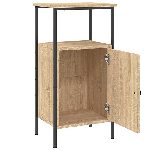 Lot de 2 tables de chevet compactes en chêne Sonoma durable - 8