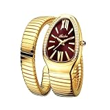 YLSZHYR Orologio da donna a forma di serpente, orologio da donna, orologio da donna serpente argento a forma di serpente BangleWATCH orologio da polso da donna San Valentino, festa della mamma, Natale