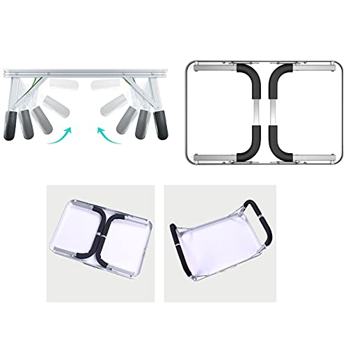 JHSLXD Folding Table Creative Notebook Computer Table Bedroom Small Desk Student Dormitory Study Desk Reading Table - Image 8