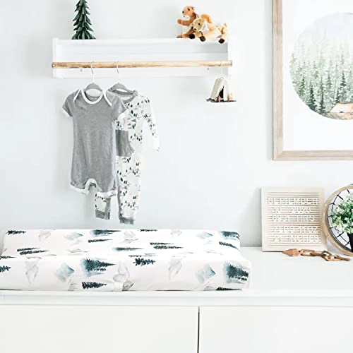 Image of GRSSDER Stretch Ultra Soft Jersey Knit Changing Pad Cover Set 2 Pack, Change Table Pad Covers Fit 32 inch /34 inch x 16 inch Pads Safe and Snug, Cute Wild Forest Mongooses for Baby