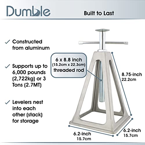 Dumble Rv Stabilizer Jacks Camper Leveling Blocks 2-Pack – Heavy Duty Leveling Blocks For Trailer, Camper, Motorhome #TOP1