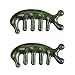FRCOLOR 2pcs Jade Massage Comb Hair Comb Tools Combs Massager Reliable Massage Comb Creative Massage Comb Scalp Scraping Tool Jade Craft Massage Comb Tool Fish Type Leather Tool 3d