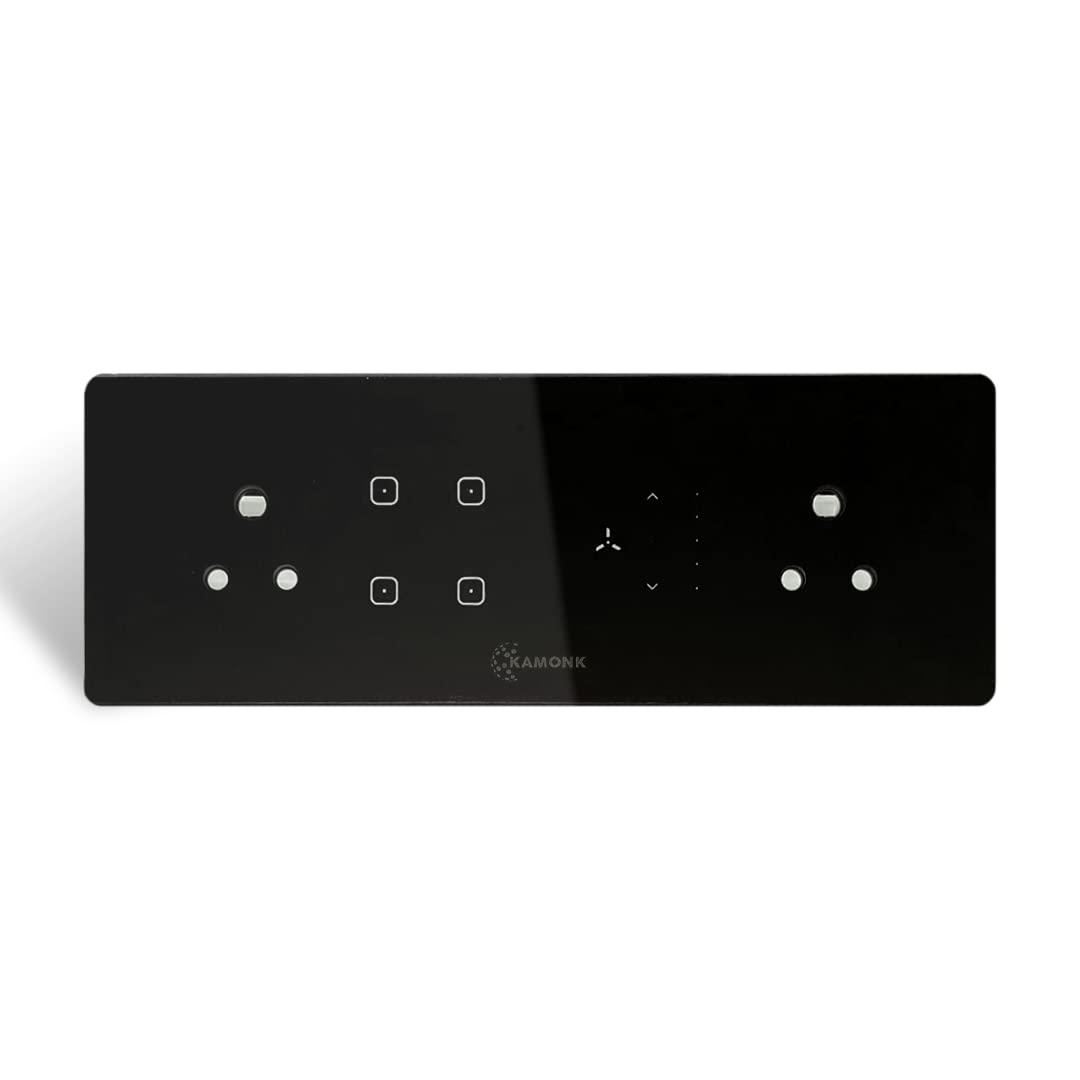 Kamonk 8 Module Custom Plate/Horizontal: (6A Socket x 2 units) + (4 Gang x 1 unit)+ (Fan Regulator x 1 unit) (B0BZHNHBBF) Amazon Price History, Amazon Price Tracker