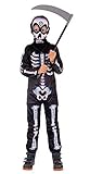 HINWEIS: Das Skeleton-Kostüm fällt normal aus. Für Straßenfeste beim kalten Wetter empfehlen wir jedoch eine Nummer größer zu kaufen. So können Sie Ihrem Kind einfacher einen Pullover oder eine Jacke darunterziehen