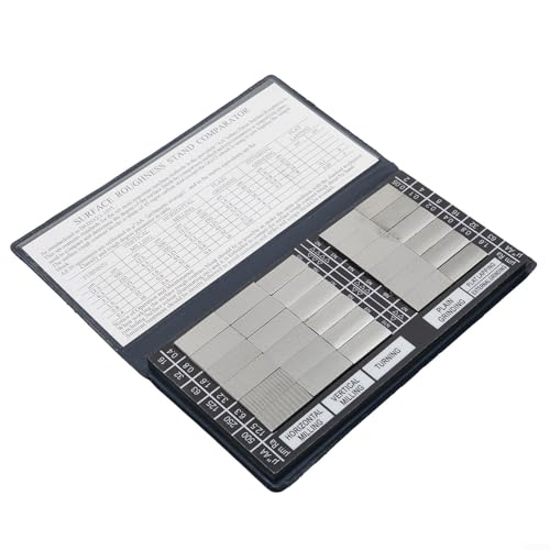 HOgardenME Oberflächenrauheit Vergleich, Oberflächenrauheitstester Ra0,05–12,5 mm Rauheit Probenblock Rauheitsprobe ein Set mit 30 Probenstücken