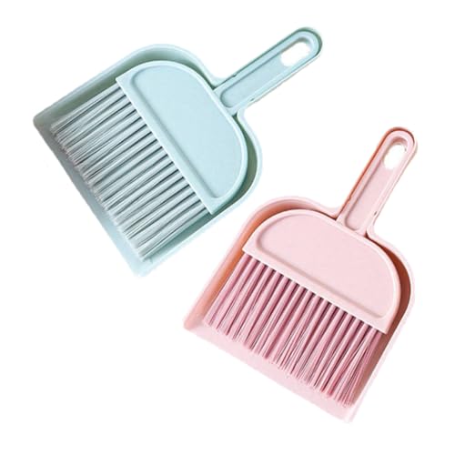 IMIKEYA 2Pcs Mini Hand Broom and Dustpan Set Ergonomic Cleaning Tools for Pet Areas and Desks Whisk Broom with Comfortable Grip and