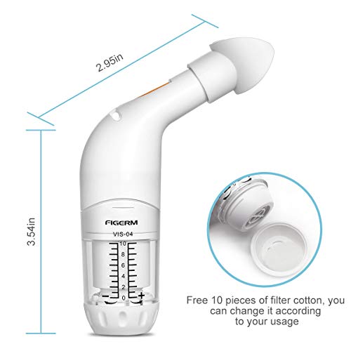 Figerm Breathing Trainer Inspiratory Expiratory Muscle Trainer Lung Health Fitness Exerciser, Drug Free #TOP5