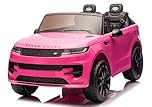 Land Rover Range Rover Sport 24V Maxi SUV Elettrico per Bambini 2 Posti - Macchina con Telecomando Sedili in Pelle Due Cinture a 3 Punti Luci LED Bluetooth Carico Massimo 60 Kg (Rosa)