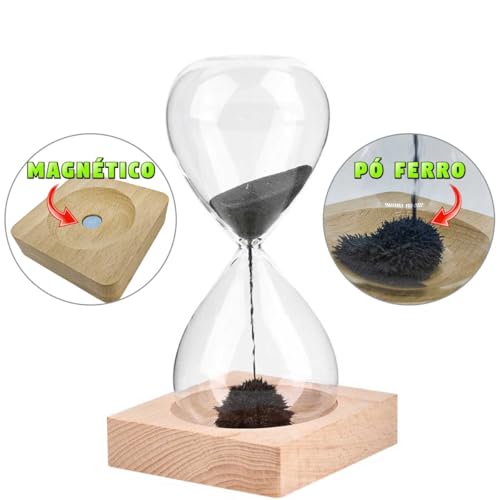 Kit Enfeite Decorativo Figura Abstrata Homem Pensador Reflexão Ampulheta Decoração Ambientes Casa Es