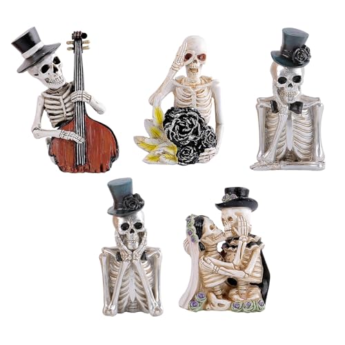 Estatua de Calaveras Novios Halloween para Decoración miniatura 5