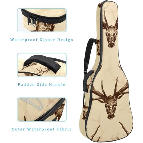 Housse guitare acoustique bois d'élan protégeant basse et classique - 4