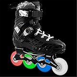 LDGF Inline Skates Verstellbare Rolle Geschwindigkeit Inline-Skates 3x100mm Oder 4x76 / 80mm-Räder High Knöchel-Rollschuhe Professionelle Skating-Schuhe Free Skating Kompletter Schutz