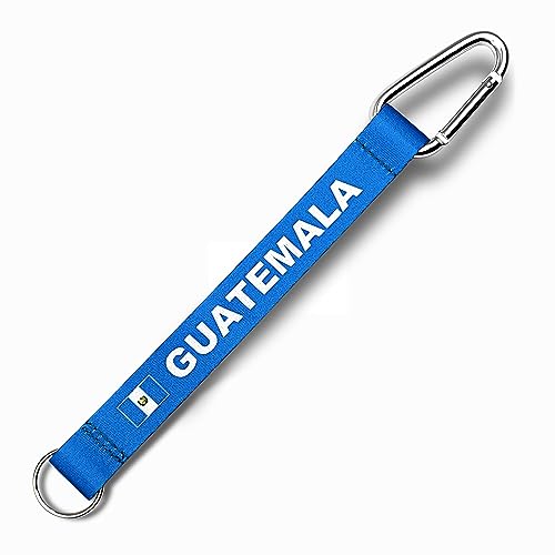EASTEX Guatemala Carabiner Keychain for Car Keys - Water Bottle Clip for Backpack - Belt Clip for Keys Fob ID Wallet - Work Keychain for Men Boyfriend Him Women - Caribiner Key Holder for Pants Jean