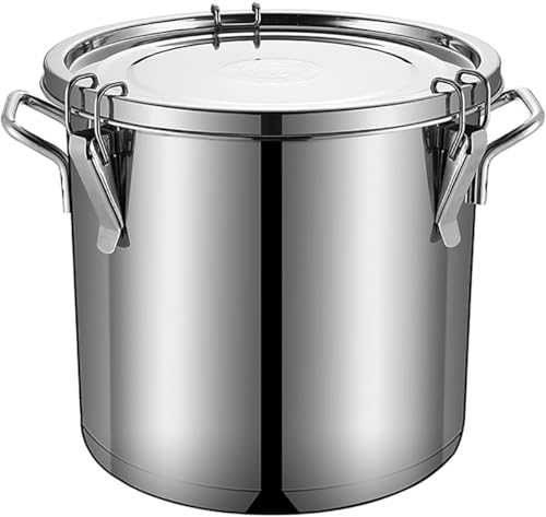 Ollas Grandes, Cubo Sellado de Acero Inoxidable 304, Frasco Sellado con Tapa, Doble Capa de Espesor, conservación del Calor 24 Horas