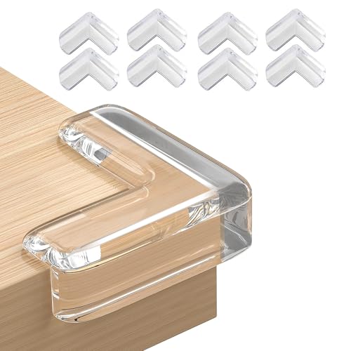 Image of Silicone Corner Protector, Sharp Edge Protector for Furniture, Baby Bed Corners Edge Protector Child Safety Corner Edge Corner Safety Guard for Kids Pack of 8