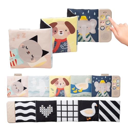 Taf Toys Newborn Soothing Book Baby Sound Books with Animal & Nature Sounds - Musical Toys for Toddlers 1-3 - Sensory & Calming for Tummy Time, pram, Stroller Ideal Gifts for 0-1 Year Old Boys Girls - Image 6