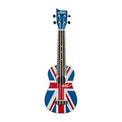 Ashton UKE110UNION Ukulélé soprano avec sac (Union Jack) - Les Beatles, Paul McCartney, John Lennon, RIngo Starr, George Harrison